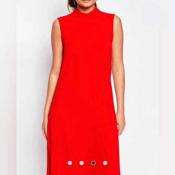 Closet Roll Neck Swing Dress - Red, Size US 4 - Picture 2 of 7